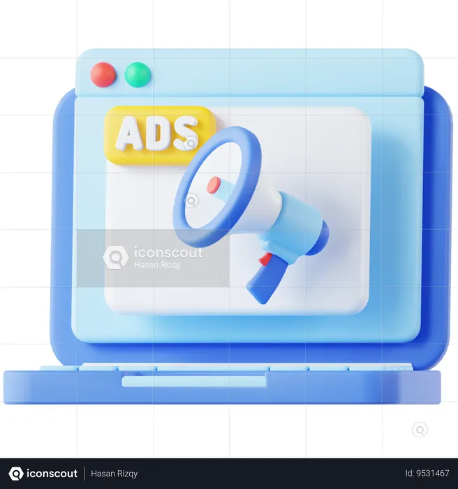 Website ads  3D Icon