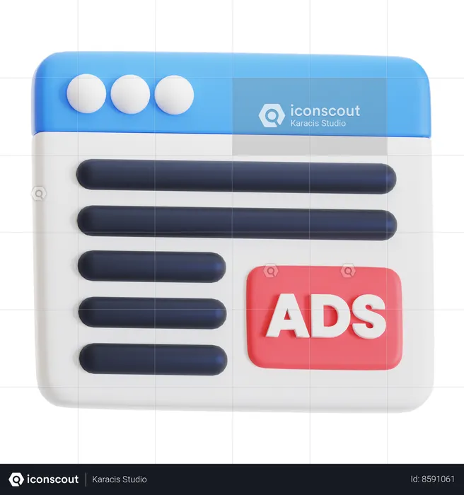 WEBSITE ADS  3D Icon