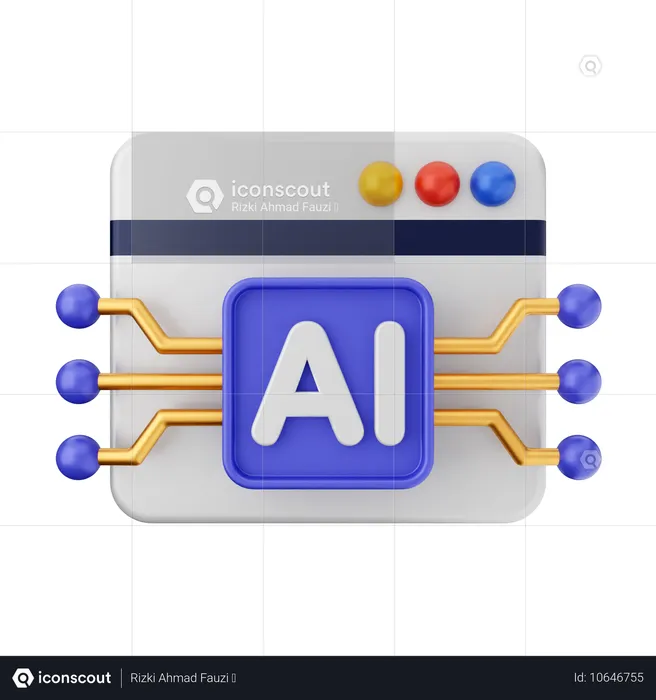 Website Ai  3D Icon