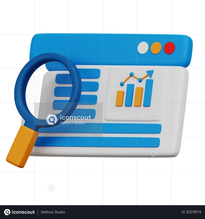 Website Analytics  3D Icon