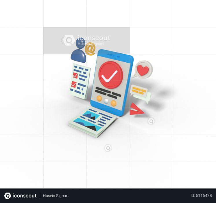 Website approve 3D Icon
