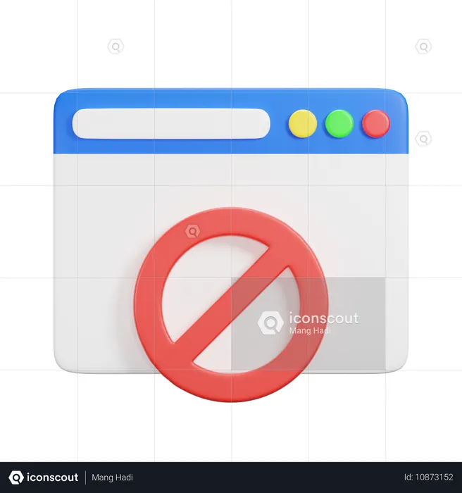 Website Block  3D Icon