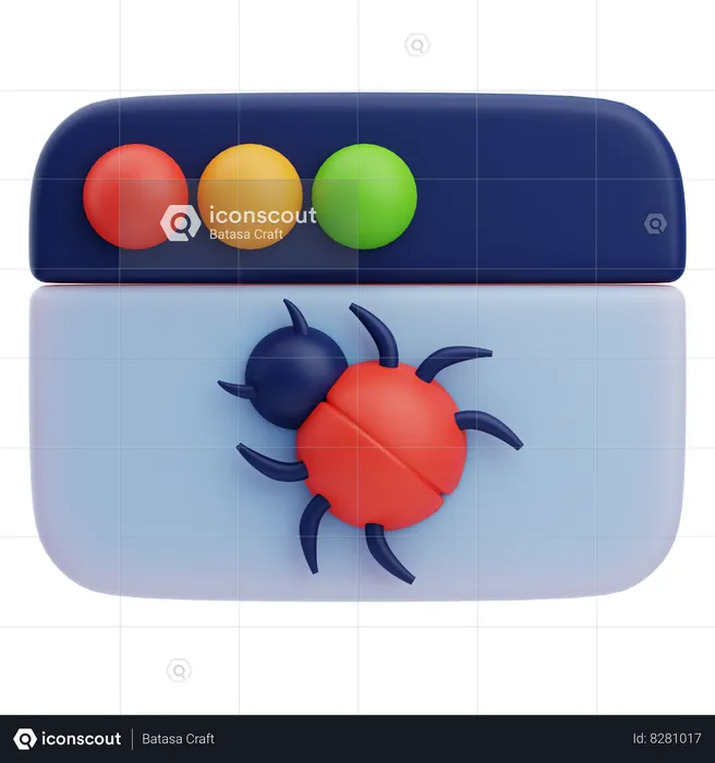 Website Bug  3D Icon