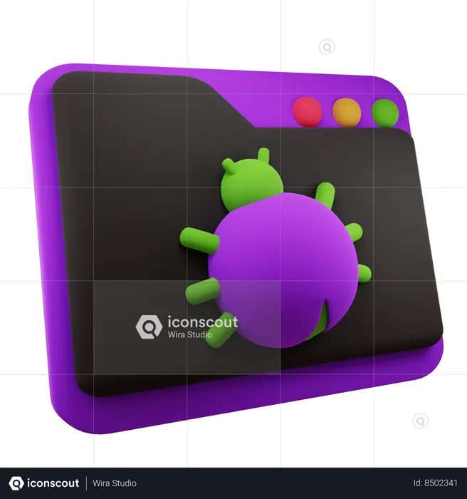 Website Bug  3D Icon