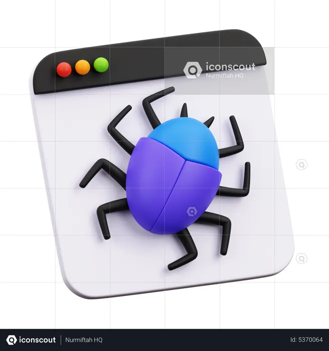 Website Bug  3D Icon
