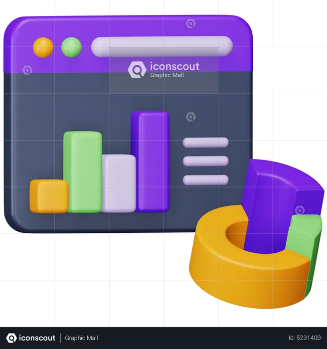 Website Chart  3D Icon