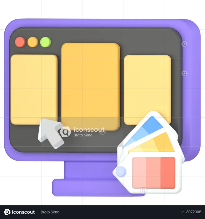 Website colors  3D Icon