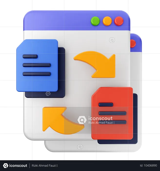 Website Convert File  3D Icon