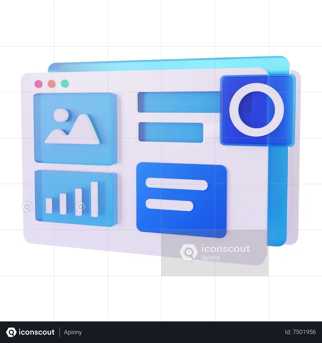 Website Dashboard  3D Icon