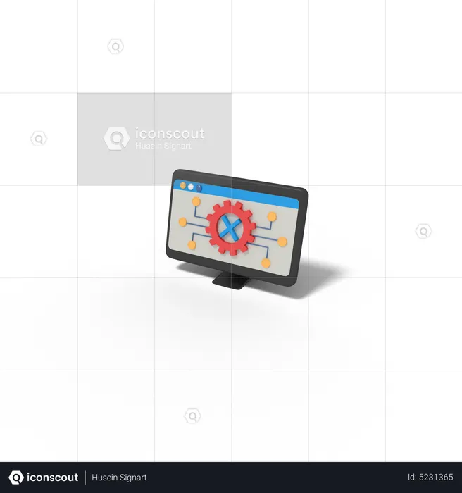 Website Development Error  3D Icon