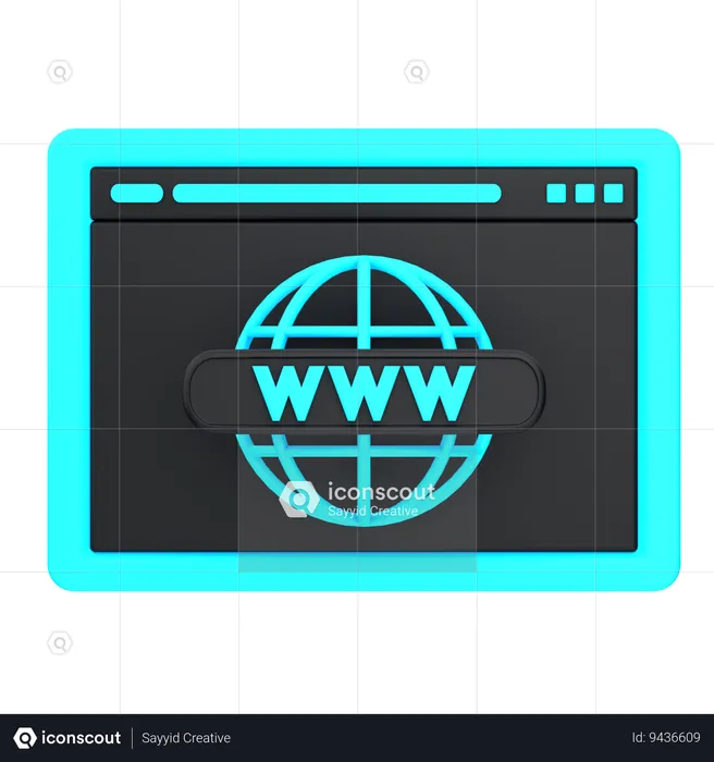 Website domain  3D Icon
