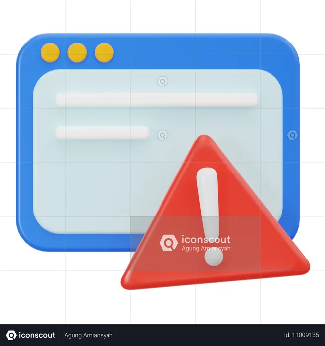 Website Error  3D Icon
