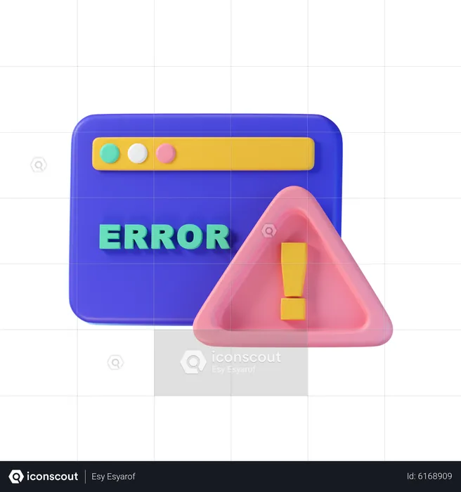 Website Error  3D Icon