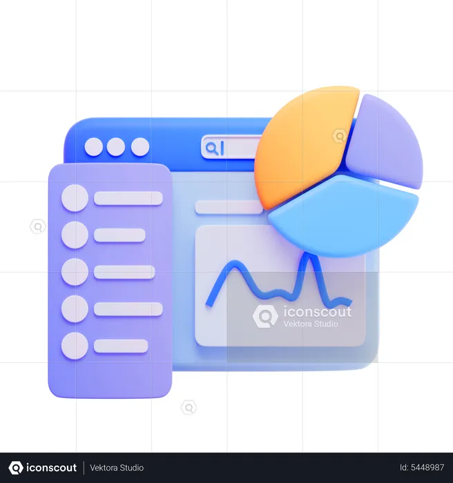 Website Graph  3D Icon