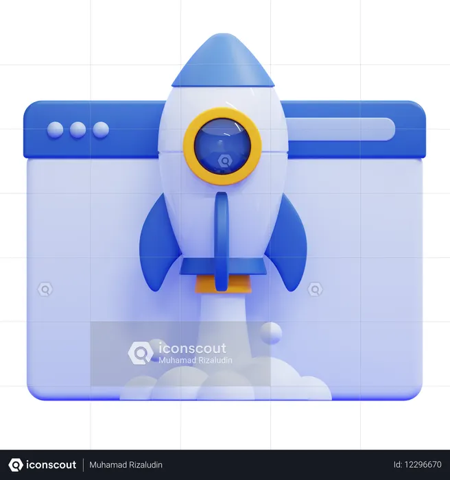 Website Launch  3D Icon