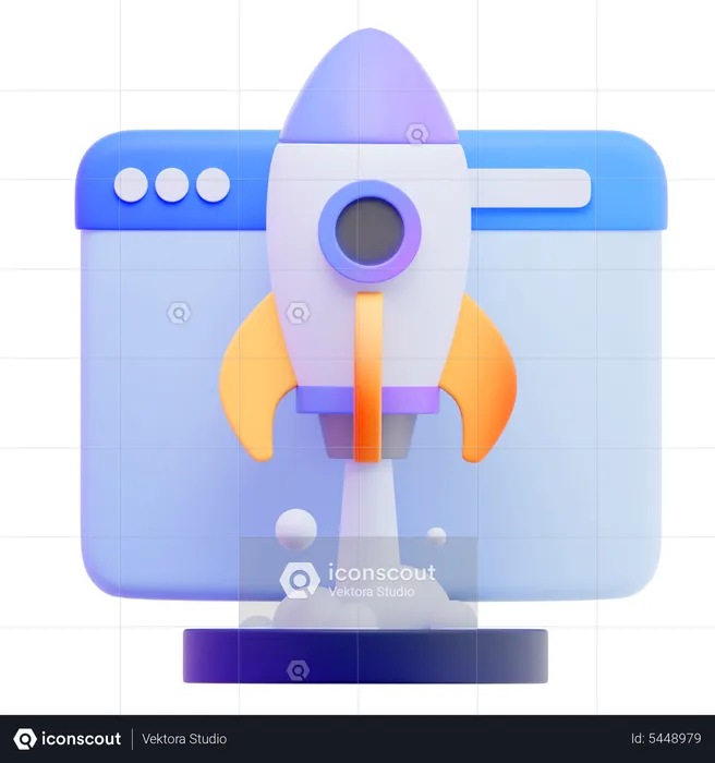 Website Launch  3D Icon
