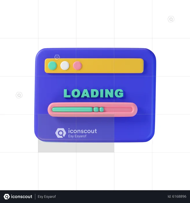 Website Loading  3D Icon
