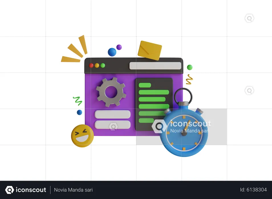 Website maintenance  3D Icon