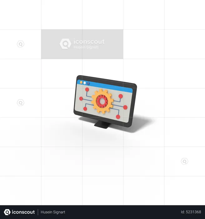 Website Management  3D Icon