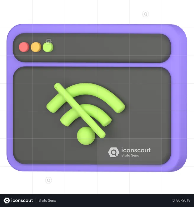 Website not connected  3D Icon