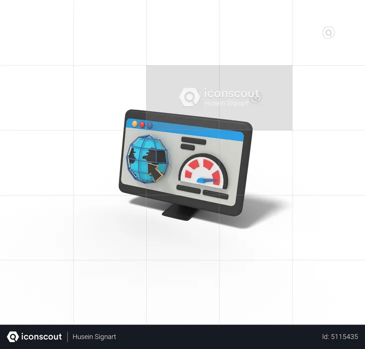 Website performance  3D Icon