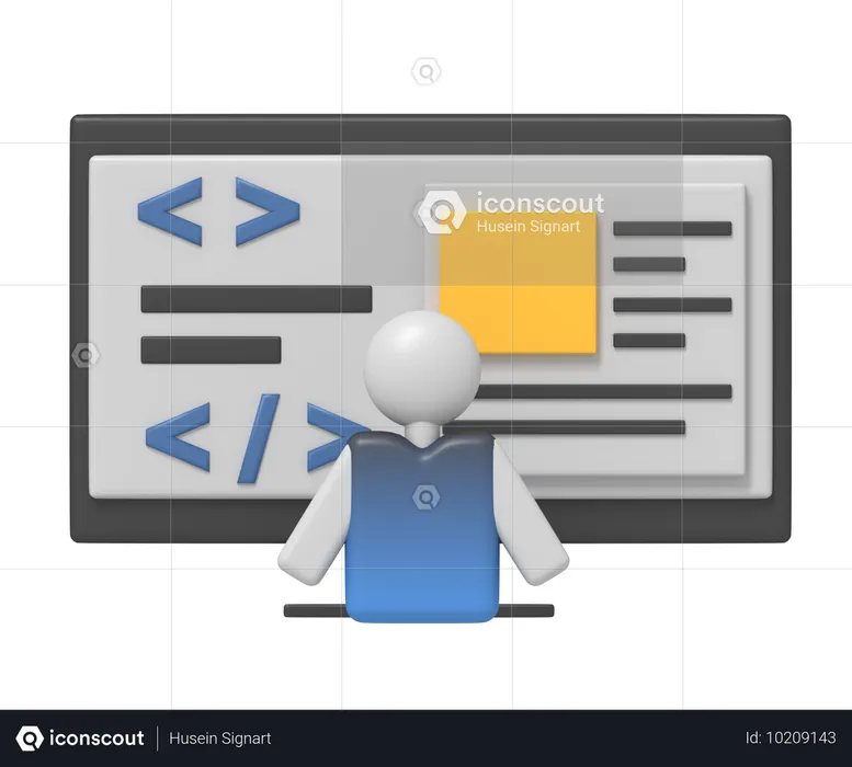 Website Programming  3D Icon