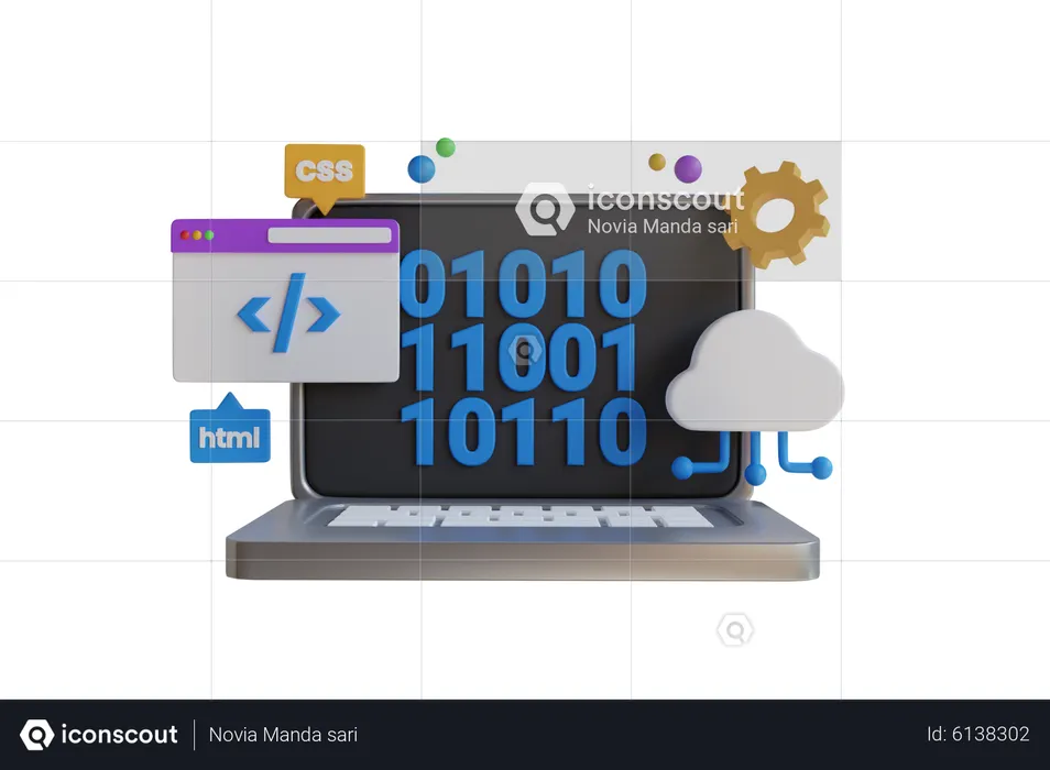 Website programming  3D Icon