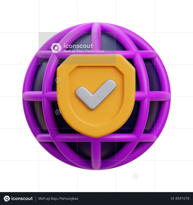 Website Protection  3D Icon