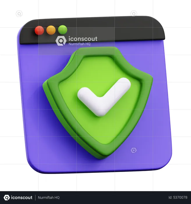 Website Protection  3D Icon