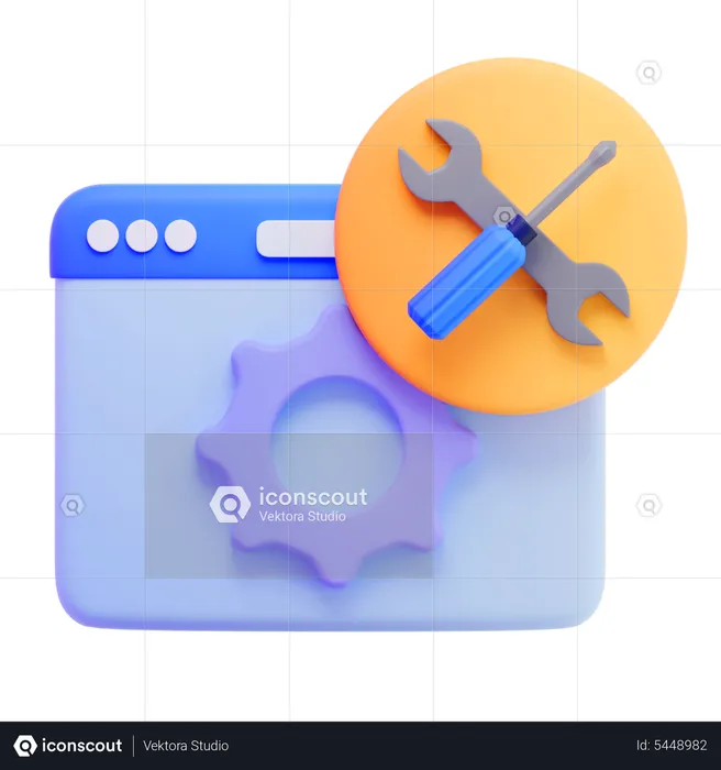 Website Repair  3D Icon