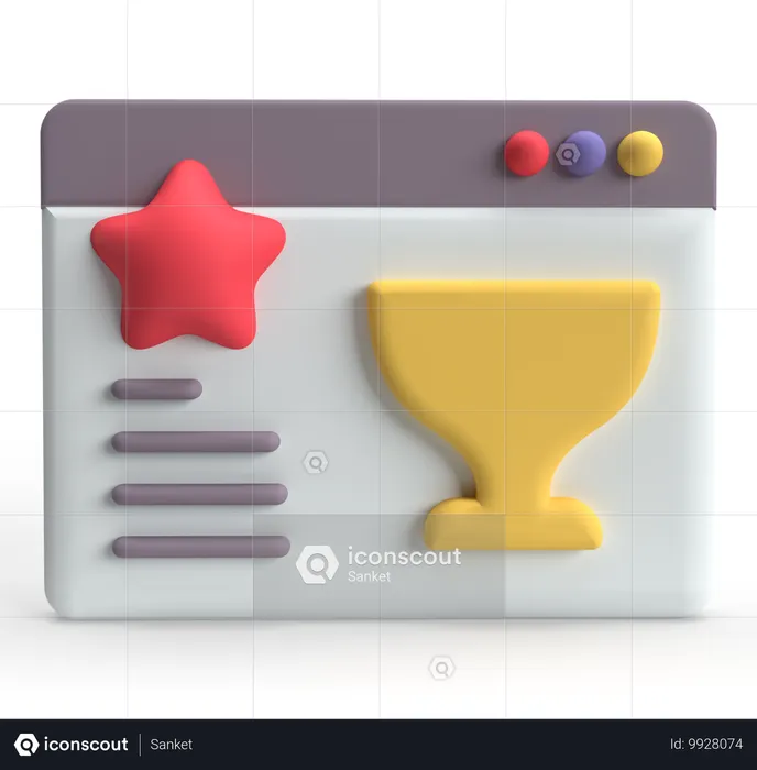 웹사이트 평판  3D Icon
