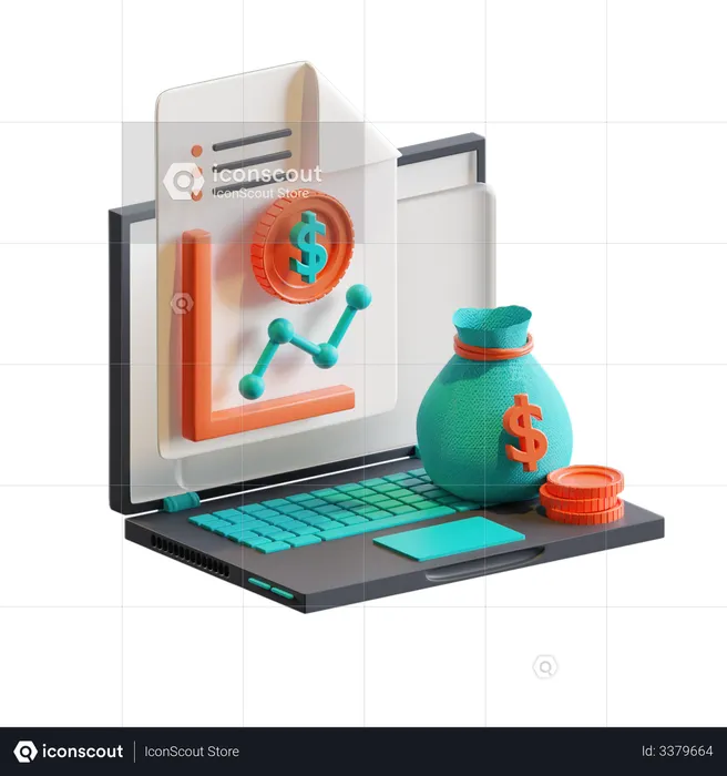 Website-Verkäufe  3D Icon