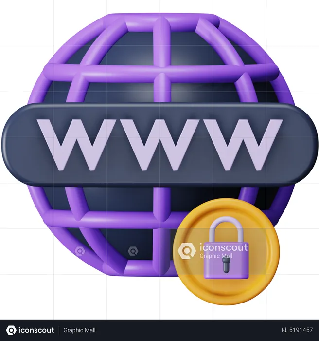 Website Security  3D Icon