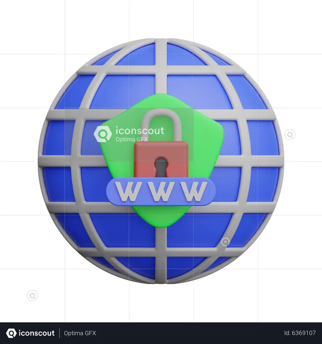 Website Security  3D Icon