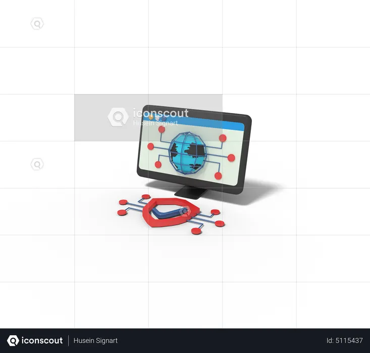 Website security  3D Icon