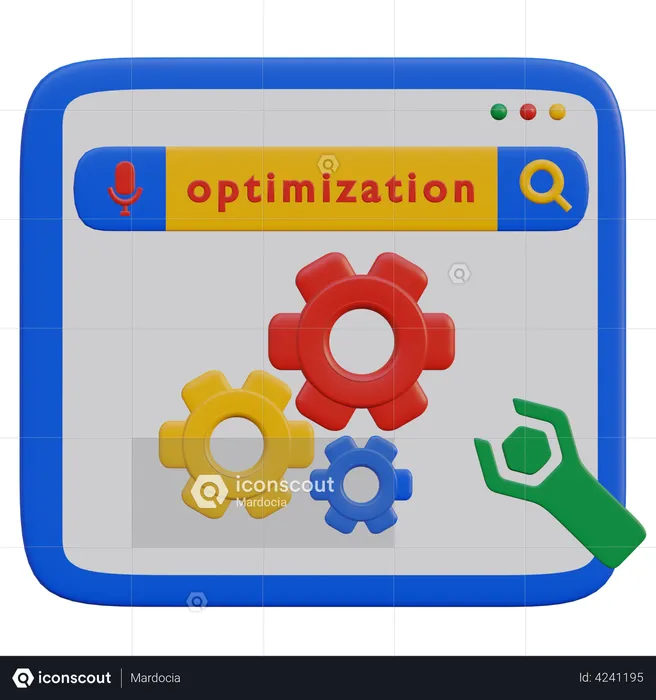 Website Seo Optimization  3D Illustration