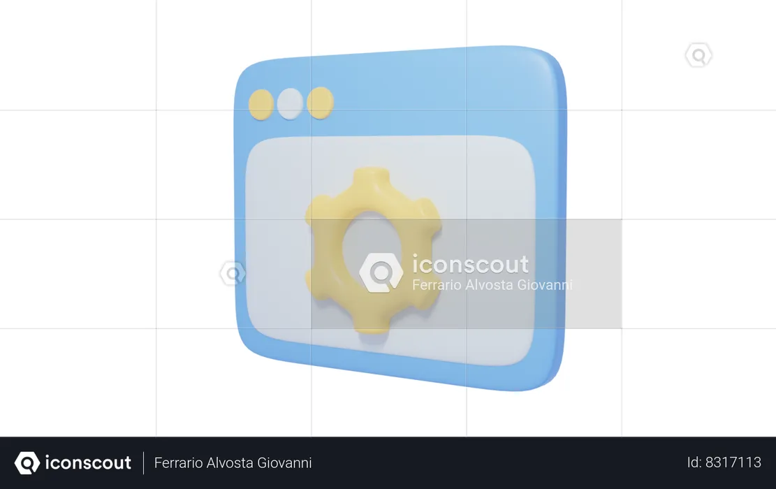 Website Setting  3D Icon