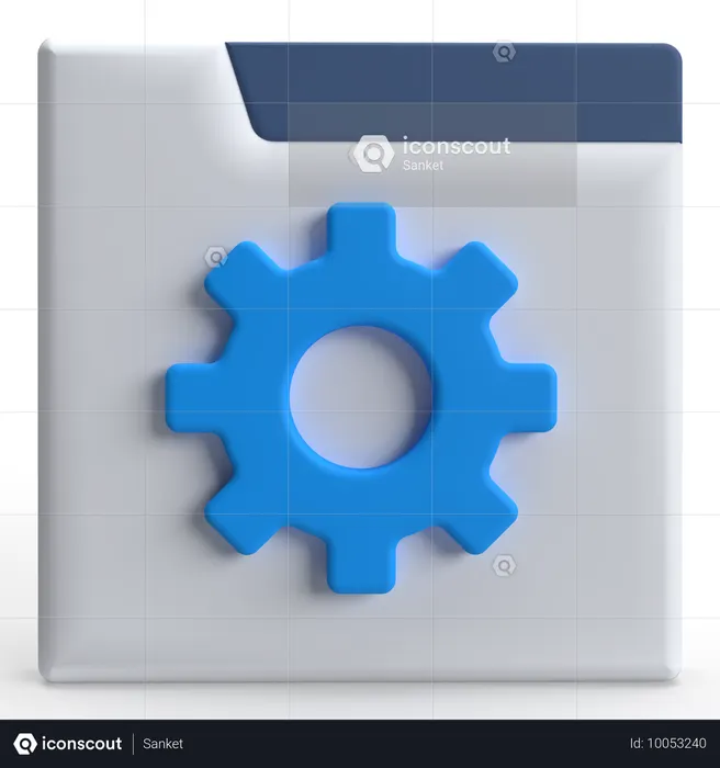 Website Setting  3D Icon