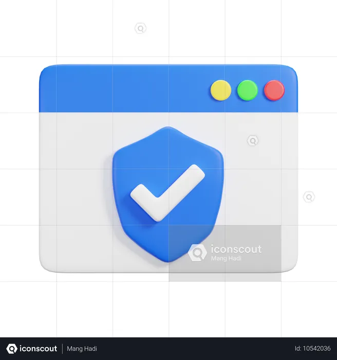 Website Shield  3D Icon