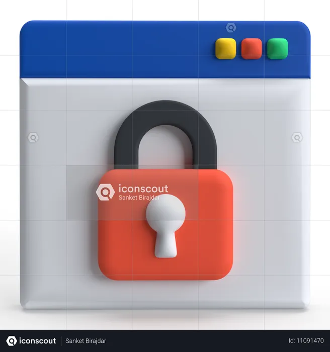 Website-Sicherheit  3D Icon