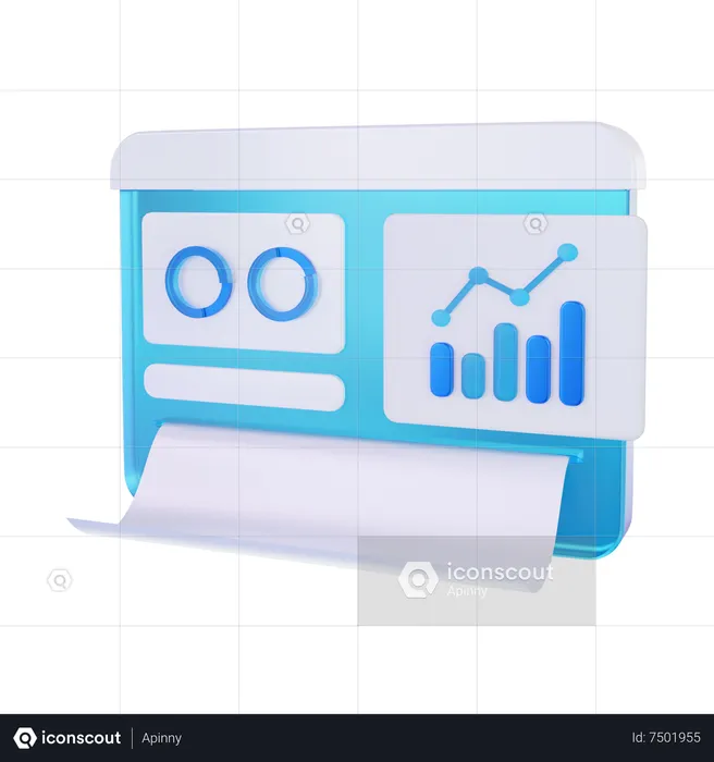 Website Statistics  3D Icon