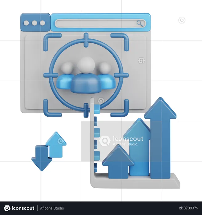 Website traffic  3D Icon