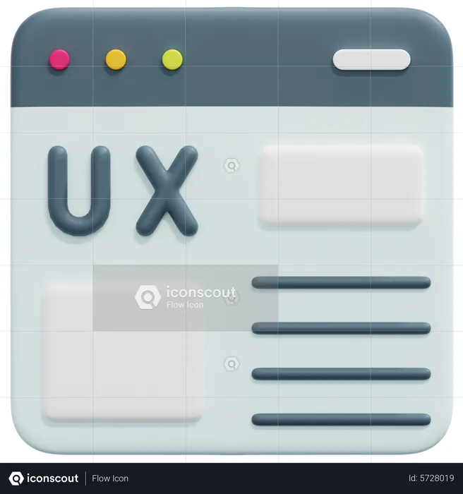 Website Ux Interface  3D Icon