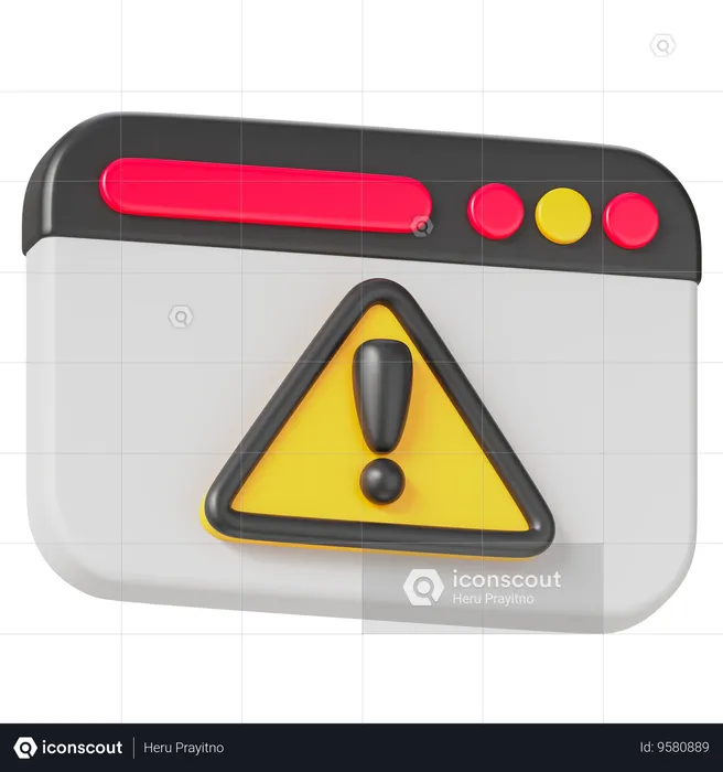Website Warning  3D Icon