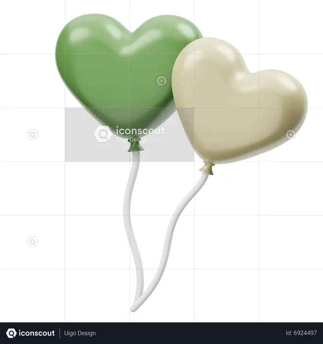 Wedding Balloon  3D Icon