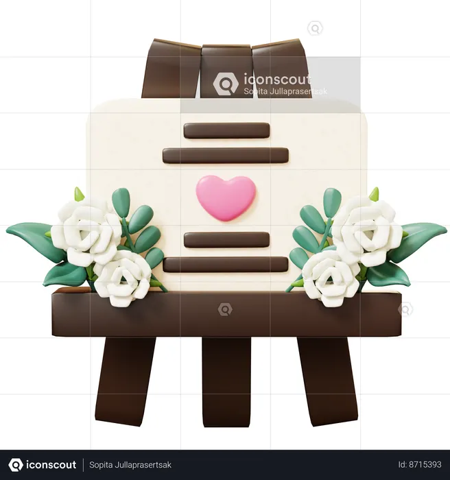Wedding Board  3D Icon
