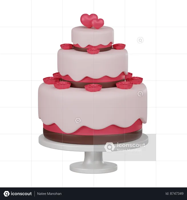 Wedding Cake  3D Icon