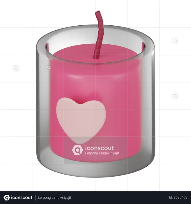 Wedding Candle  3D Icon