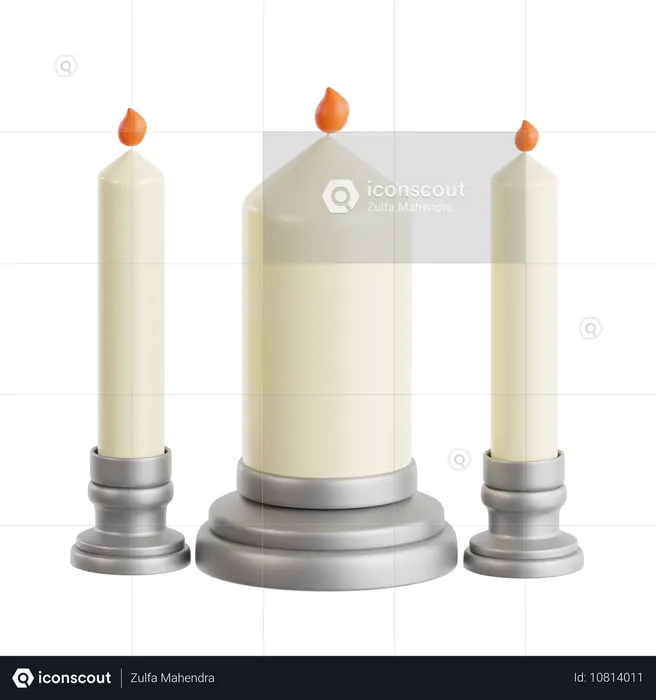 Wedding Candle  3D Icon