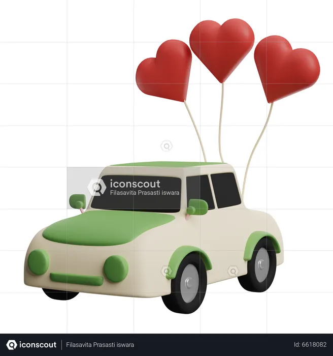 Wedding Car  3D Icon